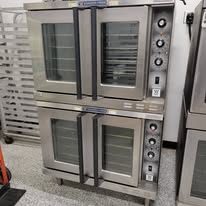 Double-stack commercial convection ovens
